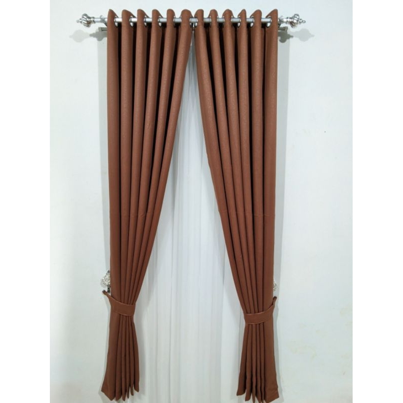 gorden blackout polos minimalis abu,mocca,pink,ungu,hijau,hitam