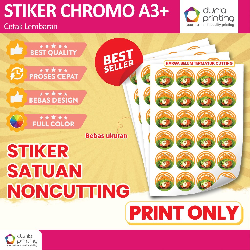 

Cetak Stiker Label Chromo A3+ Tanpa Cutting