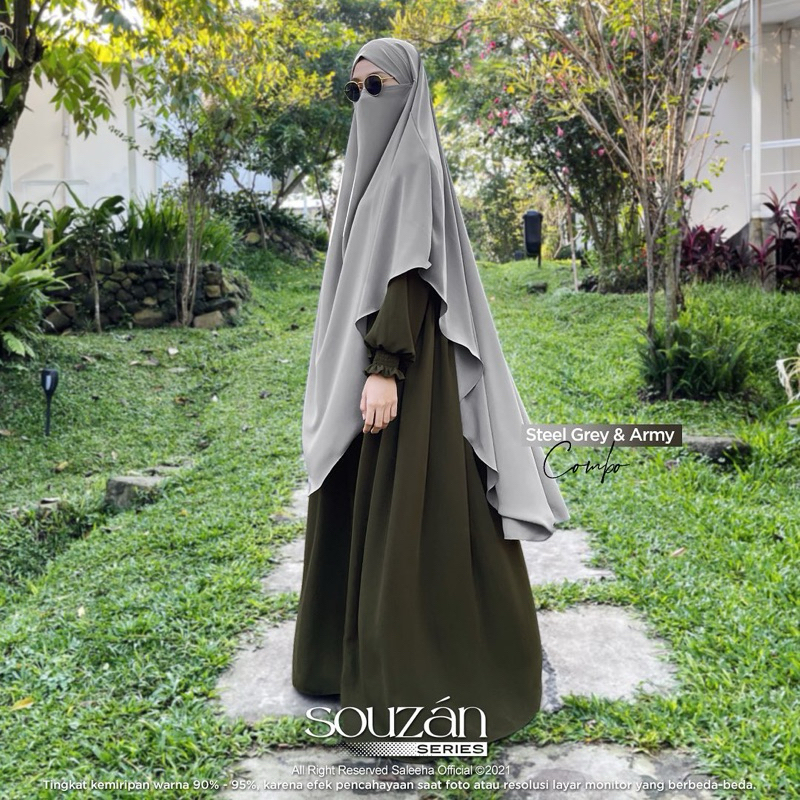 Preloved Saleeha Souzan series abaya/gamis set FK (French Khimar)