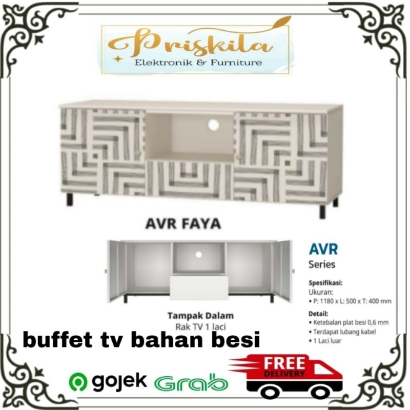 buffet tv minimalis/ buffet tv plat besi / buffet tv olymsteel/ furniture Palembang / AVR FAYA