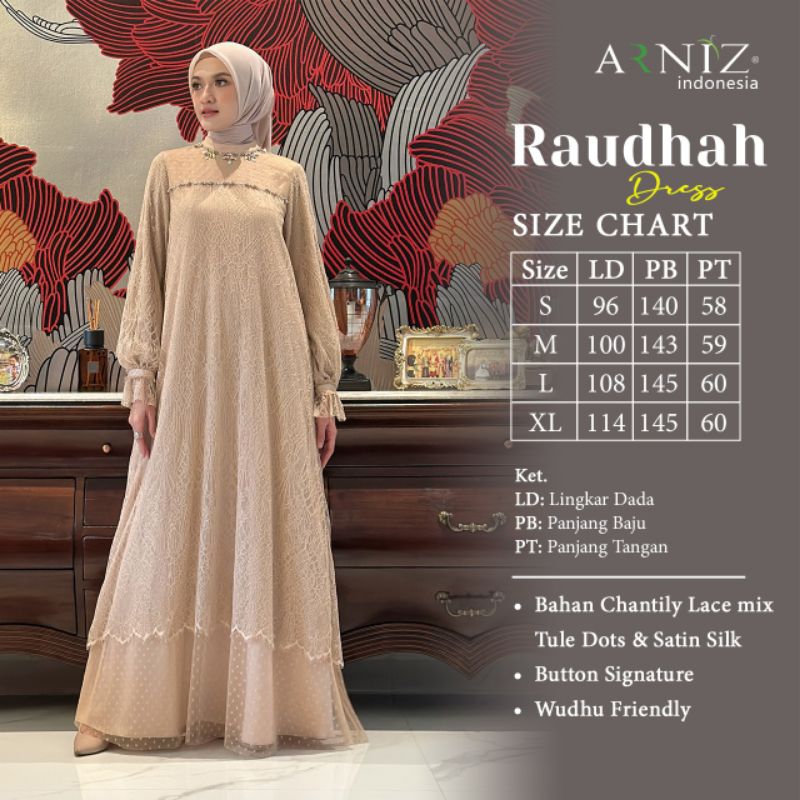 Raudha Dress by Arniz / Raudha Dress by Arniz Collection / Raidha Dress by Arniz Indonesia / Arniz T
