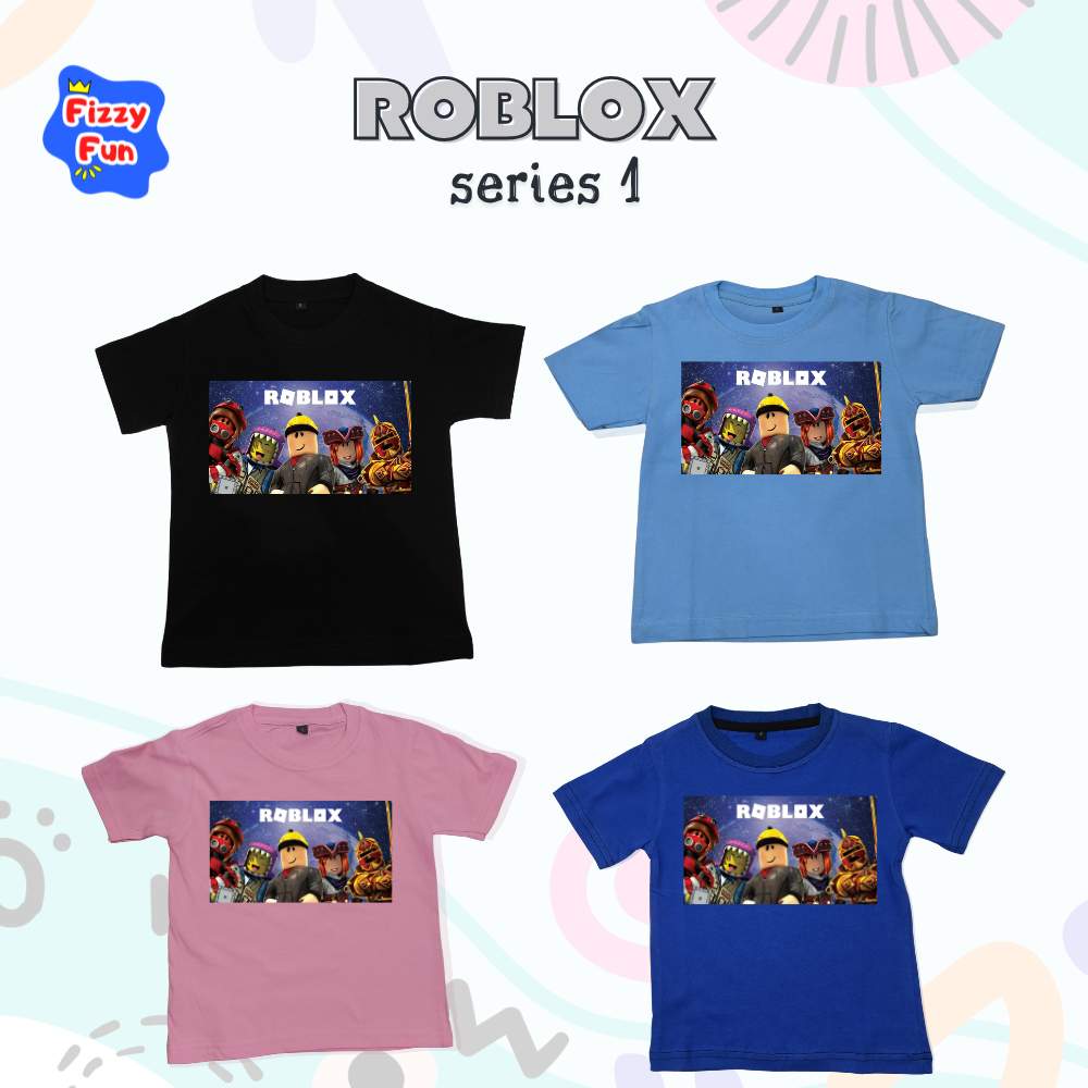 Fizzy Fun - Atasan Baju Anak Roblox Series 1 Unisex Lembut Nyaman Sejuk Dipakai 1- 8 tahun