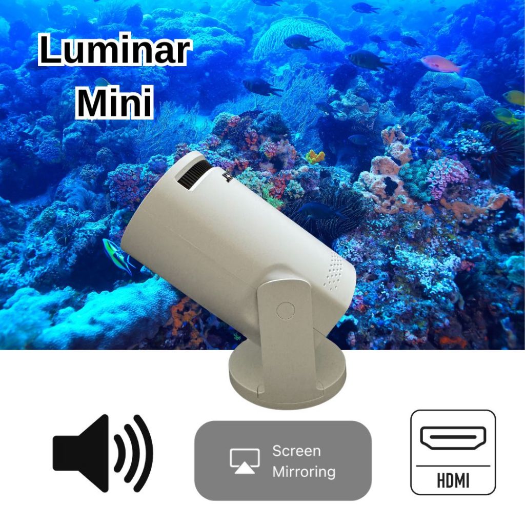 Luminar Mini Proyektor Mirroring Smart Projector Murah Bagus LCD Bioskop Mini