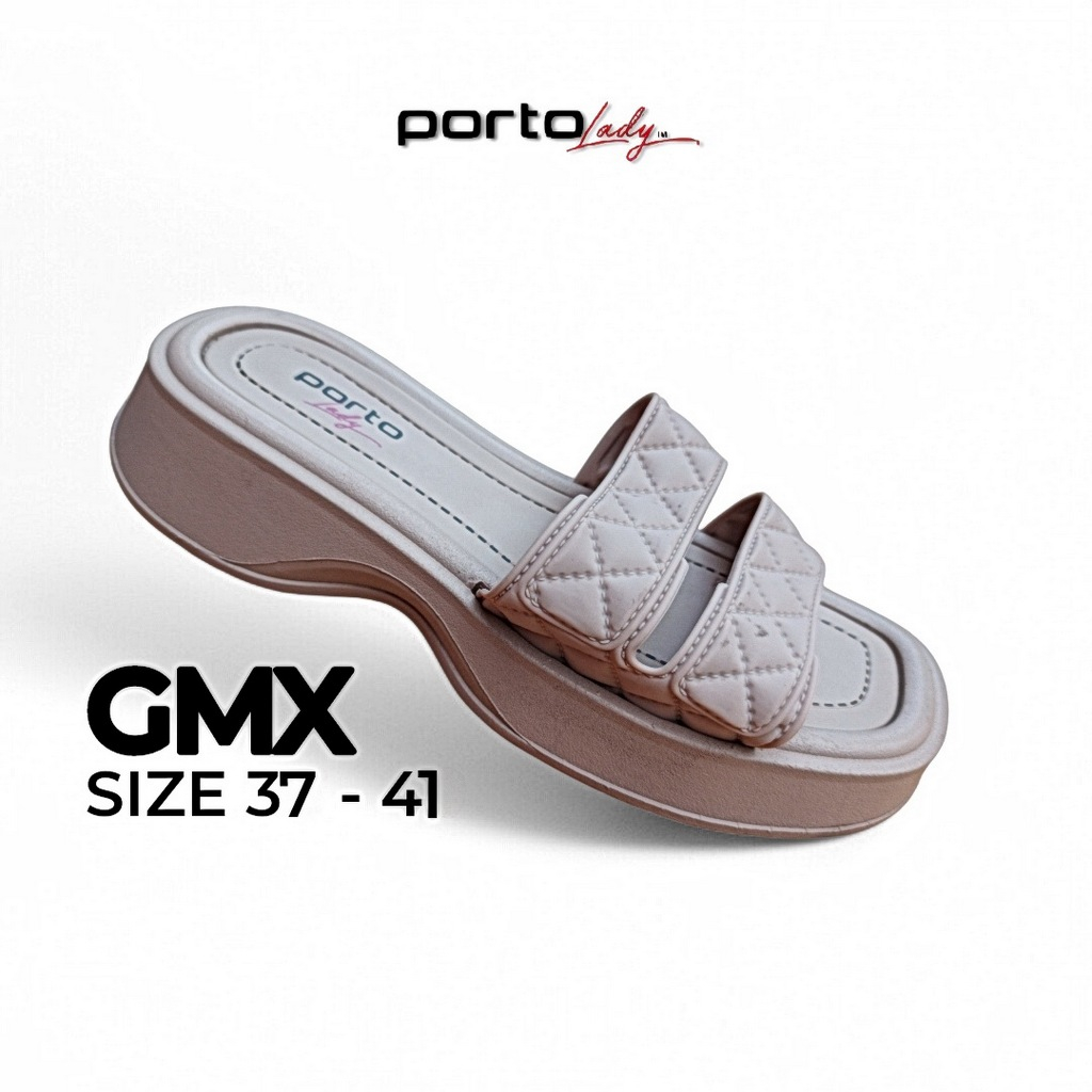 Sandal Slop Wedges Wanita/Remaja PORTO LADY GMX-1 | GMX-3 | GMX-4, Sandal Selop Jelly EVA Cewek Tren