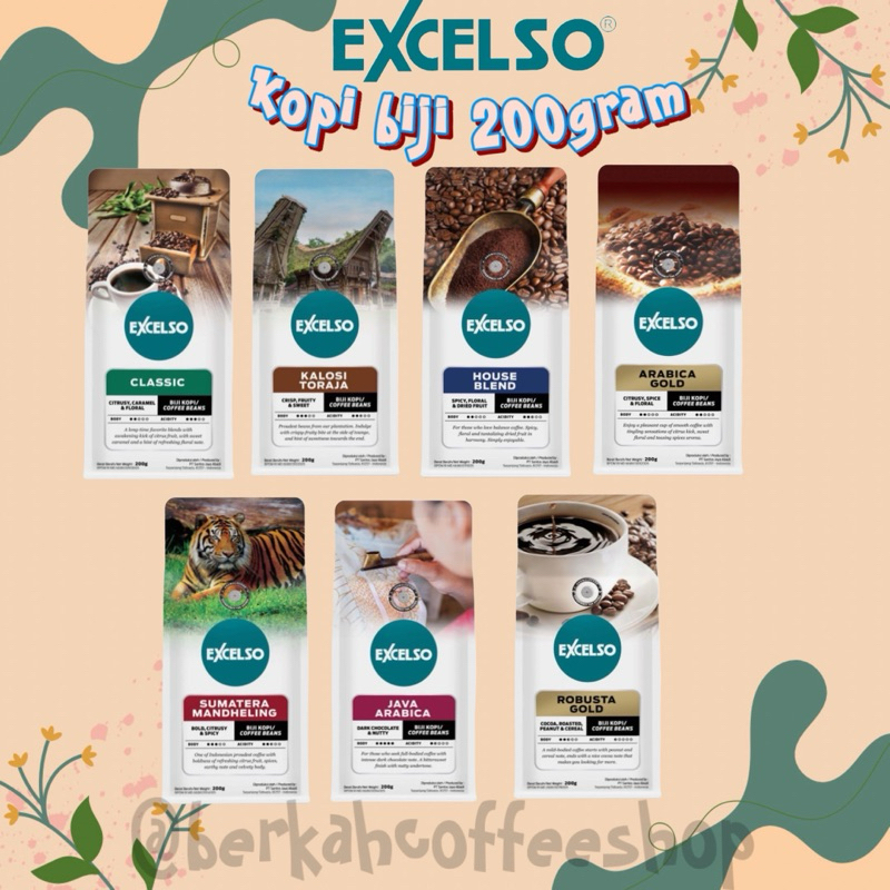 

Excelso Kopi Biji / Coffee Beans Kemasan 200gram