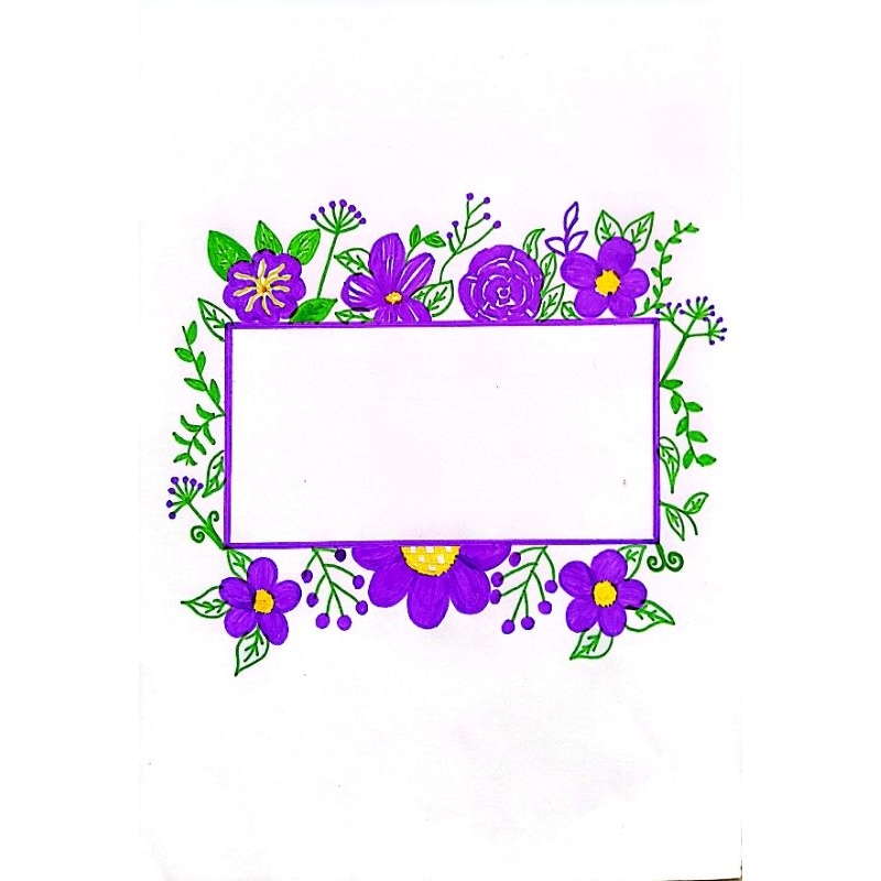 Bingkai warna kertas A4 lucu