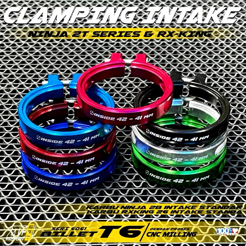 KLEM CLAMP KLEMAN KARBU CLAMPING INTAKE PENGIKAT KARBU 28 RXKING NINJA R RR SS M CNC