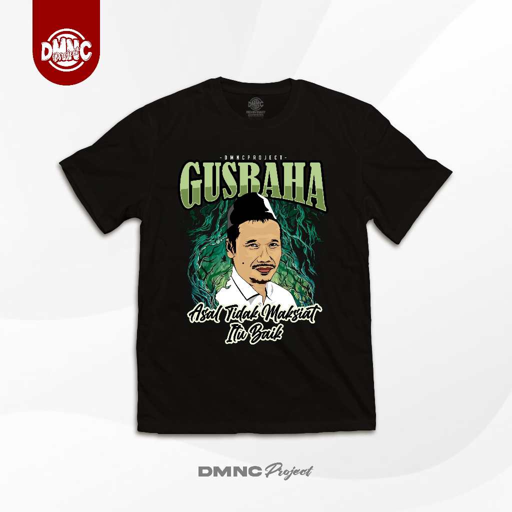 T-shirt DMNC Project | Gus Baha 2 | Hitam I Kaos Motivasi