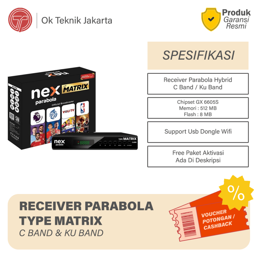 Receiver Parabola Nex Parabola Tipe Matrix / Receiver Parabola Matrix