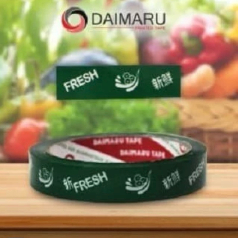 

ISOLASI FRESH DAIMARU | 18mmx50M | OPP TAPE | untuk Sayur dan Buah | ECER