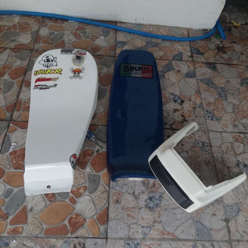 Body set tangki tengki slim almu ninja R / SS lengkap body kotak jok ABS