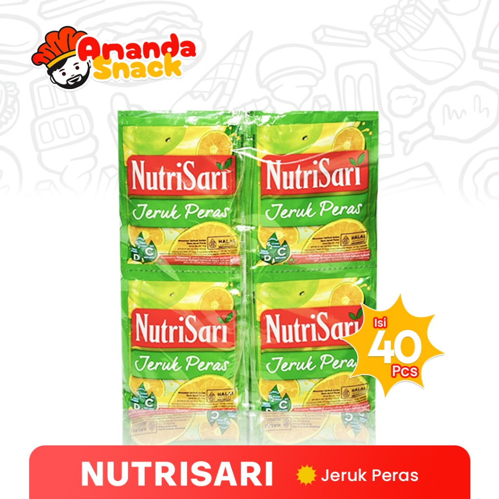 

NutriSari Jeruk Peras 1 Pack isi 40 - Minuman Buah Vitamin C