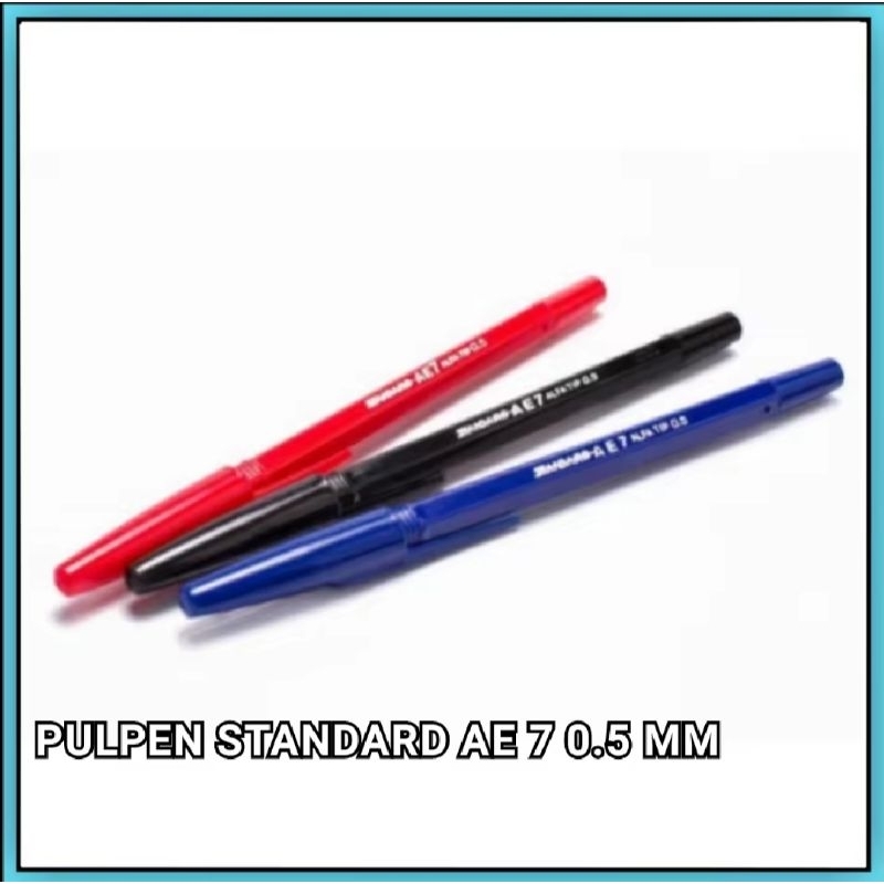 

1 Pcs Pulpen Standard AE 7 0.5 Mm Hitam Biru Merah