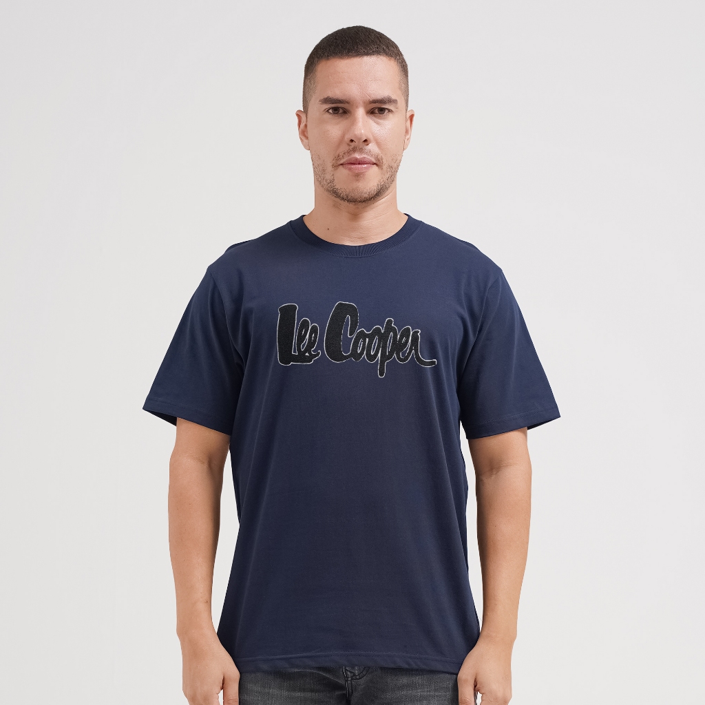 Lee Cooper T-Shirt Bold Logotype Navy