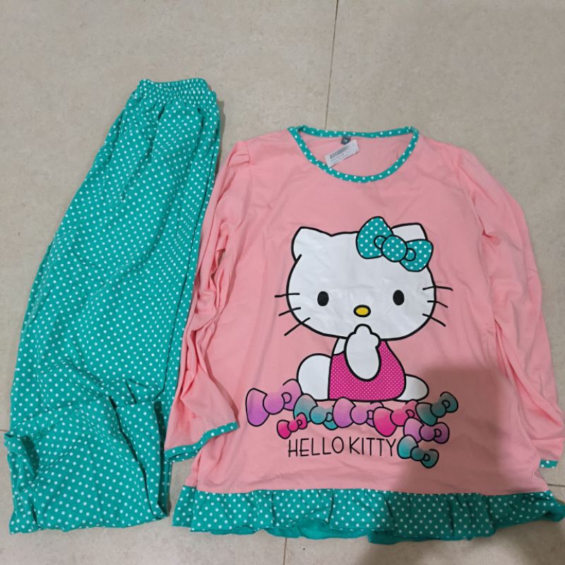 piayama baju tidur anak kids perempuan size 14 umur 12 13 14 15 tahun  girl girls cewek hello kitty