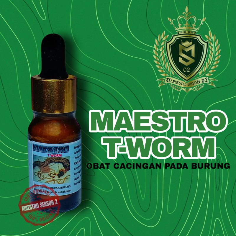 MAESTRO T-Worm Obat Kesehatan Pencernaan Burung