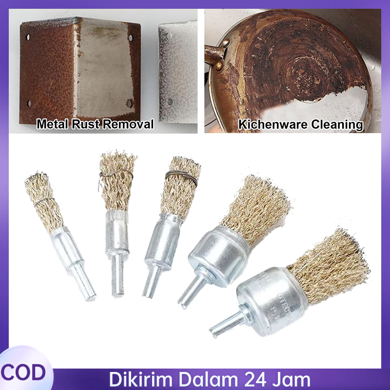 5pcs Mata Bor Sikat Kawat Brush Kawat Bor Wire Brush Sikat Kawat Mini Grinder Brush Kawat Bor Wire B