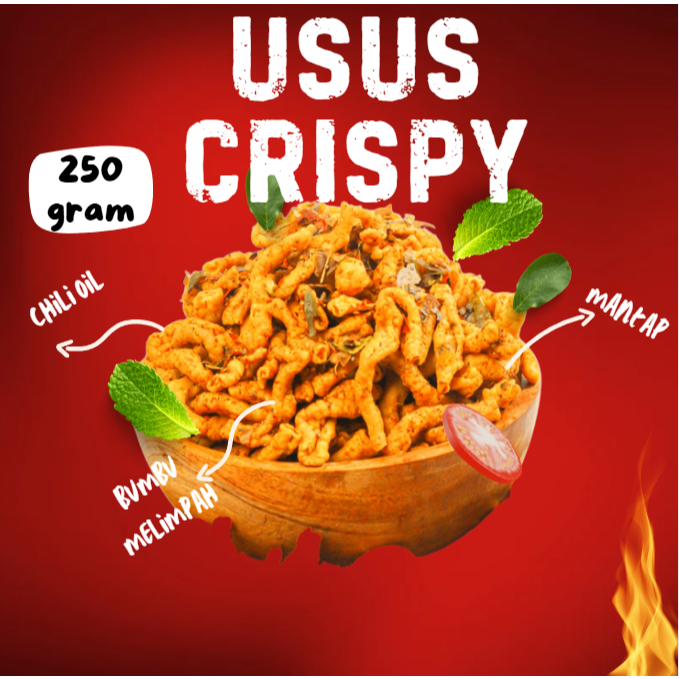 

Usus ayam crispy pedas daun jeruk berat 250 gram