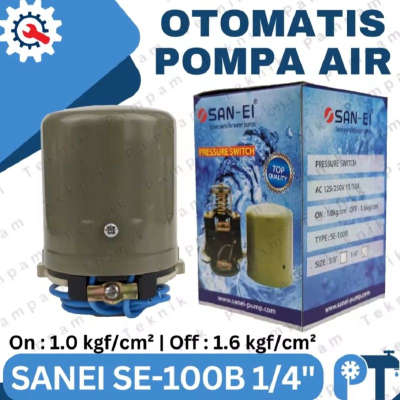 Otomatis Sanei 1/4 inch - Pressure switch pompa air San ei drat dalam 1/4"