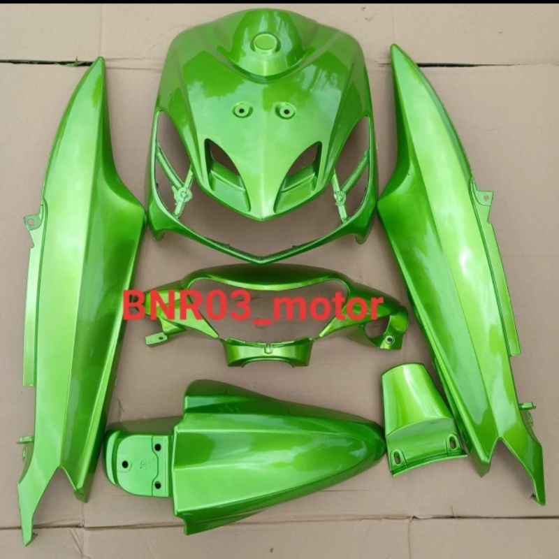 Cover Body Full Halus Motor Mio Smile Warna Hijau
