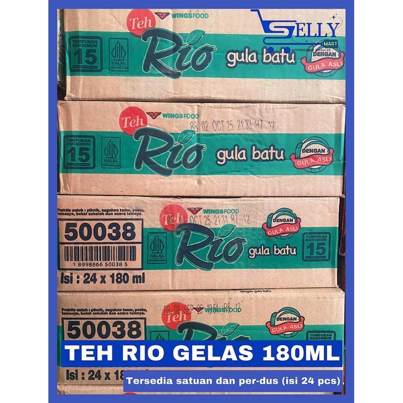 

TEH RIO KEMASAN GELAS 180ML ISI 24 PCS (SATUAN DAN DUS)