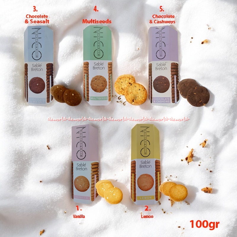 

Nico Boulangerie 100gr Sable Breton Vanila Lemon Chocolate & Seasalt Multiseeds Cashews Cookies Biskuit Mentega Kukis Niko Boula Ngerie