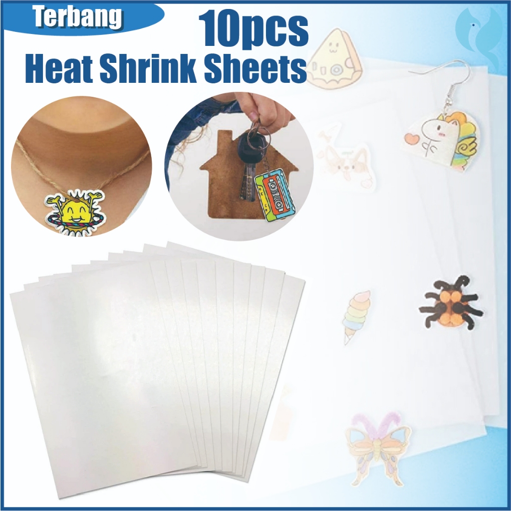 10pcs Heat Shrink Plastic 20*29cm Heat Shrink Sheet Diy Shrink Kertas Shrink Paper/ Paper Shrink-0.3
