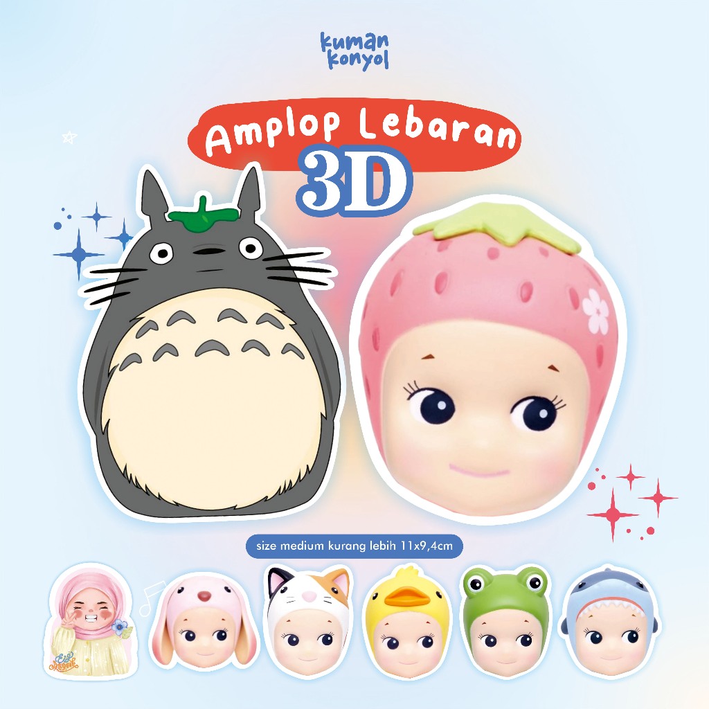 

AMPLOP 3D ◼️ SONNY ANGEL ◼️ TOTORO ◼️ AMPLOP KARAKTER ◼️ AMPLOP VIRAL ◼️ LEBARAN IDUL FITRI ◼️ EID MUBARAK ◼️ RAMADHAN
