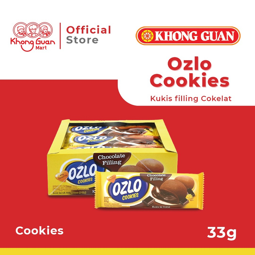 

KHONG GUAN Ozlo Coklat Cookies Box 24Gr X 10