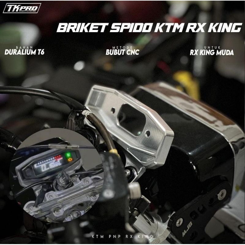 PANGKON BRIKET DUDUKAN SPIDOMETER KTM TKPRO PNP RXKING SEGITIGA TAHUN MUDA