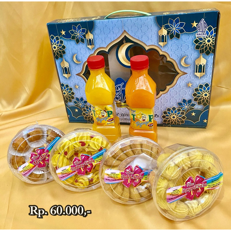 

PAKET Kue Kering Lebaran | Parcel Kue Lebaran | Paket Kue Sirup | Paket Kue Kering Idul Fitri Hampers Kue Kering Harum manis