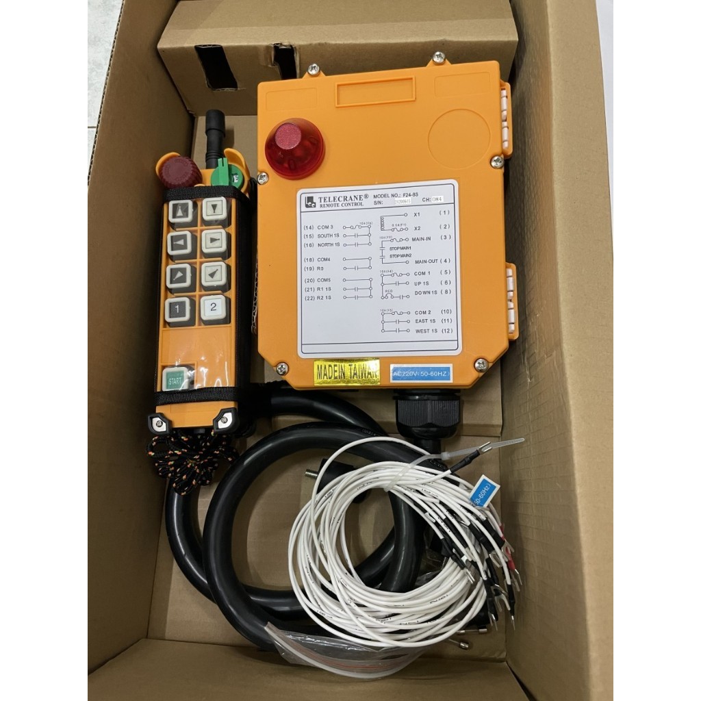 Telecrane F24-8D 10D 12D 8S Remote Wireless Hoist Crane Push Button - F24-8D Double, 36V