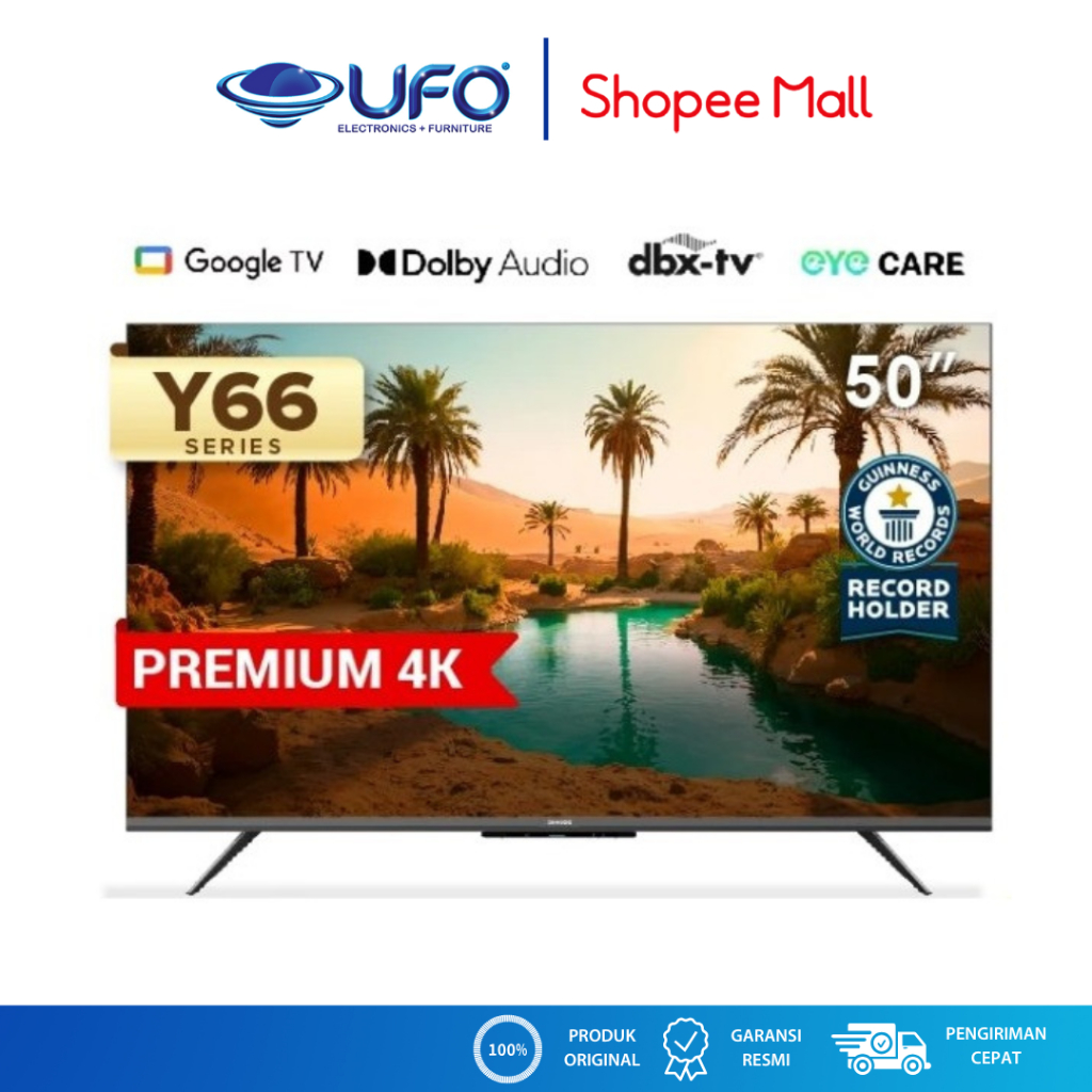 Coocaa 50 Inch Smart Google LED TV 4K UHD 50Y66
