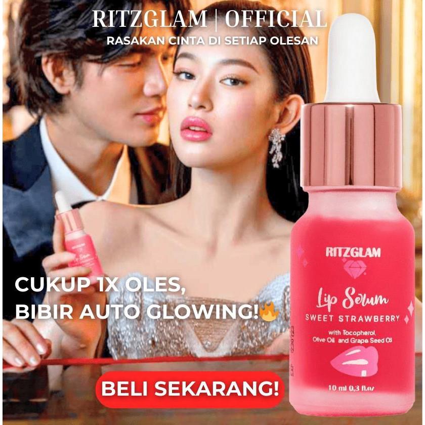[HALAL & BPOM] RITZGLAM Lip Serum I Bibir Lembap,  Pink Natural, No Sulam with Vitamin E & Vitamin K