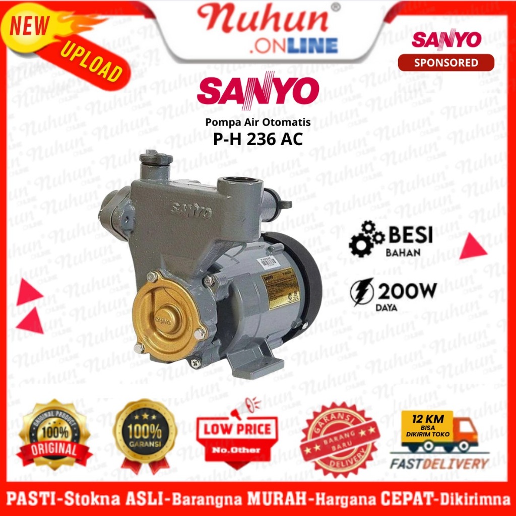 Sanyo Pompa Air Otomatis P-H 236 AC