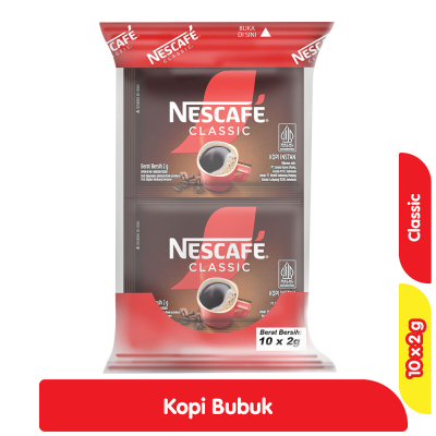 

Nescafe Classi Lampung Robusta Blend Kopi Murni 10x2gr