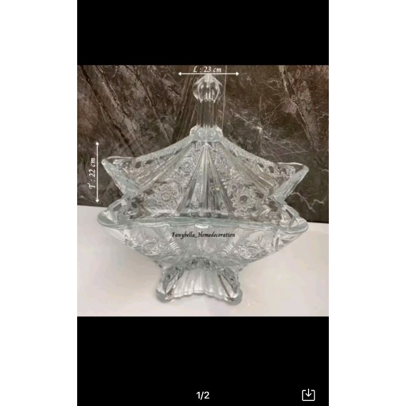 Toples Kristal Kaca Mewah Import Serbaguna Capodimonte Kristal