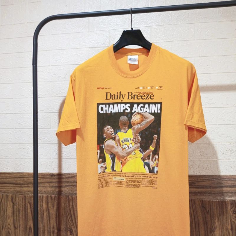 Vintage Lakers Kobe Bryant & Ron Artest CHAMPS AGAIN T-Shirt