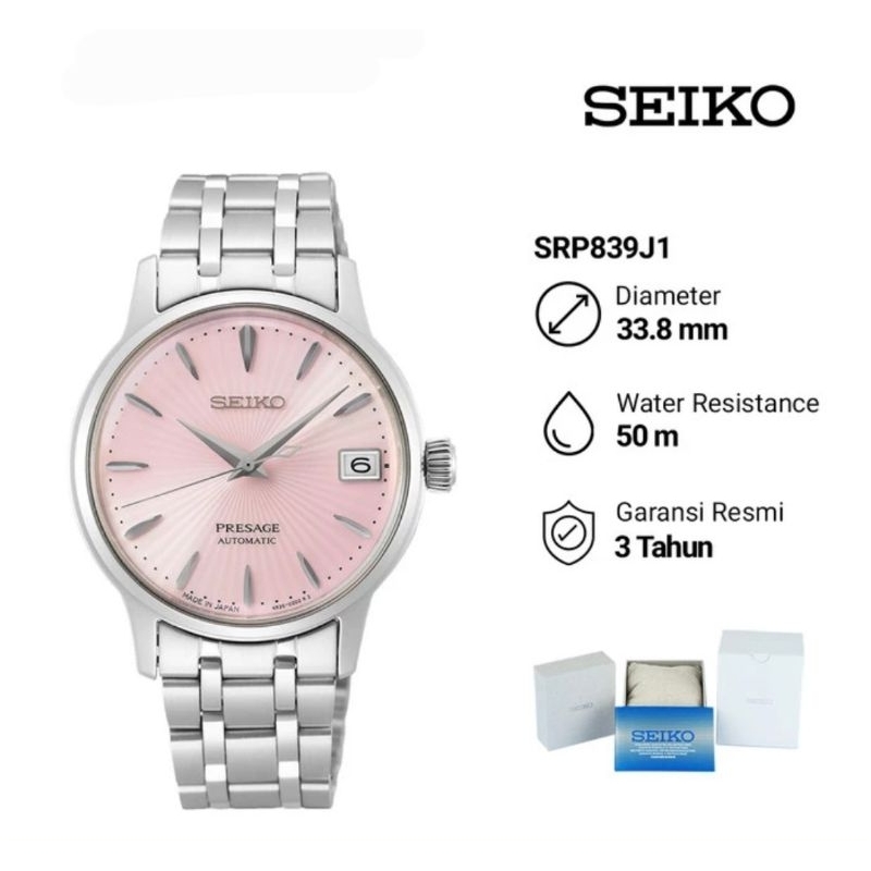 Seiko Presage SRP839J1 Cocktail Time Cosmopolitan Automatic Jam Tangan Wanita Original