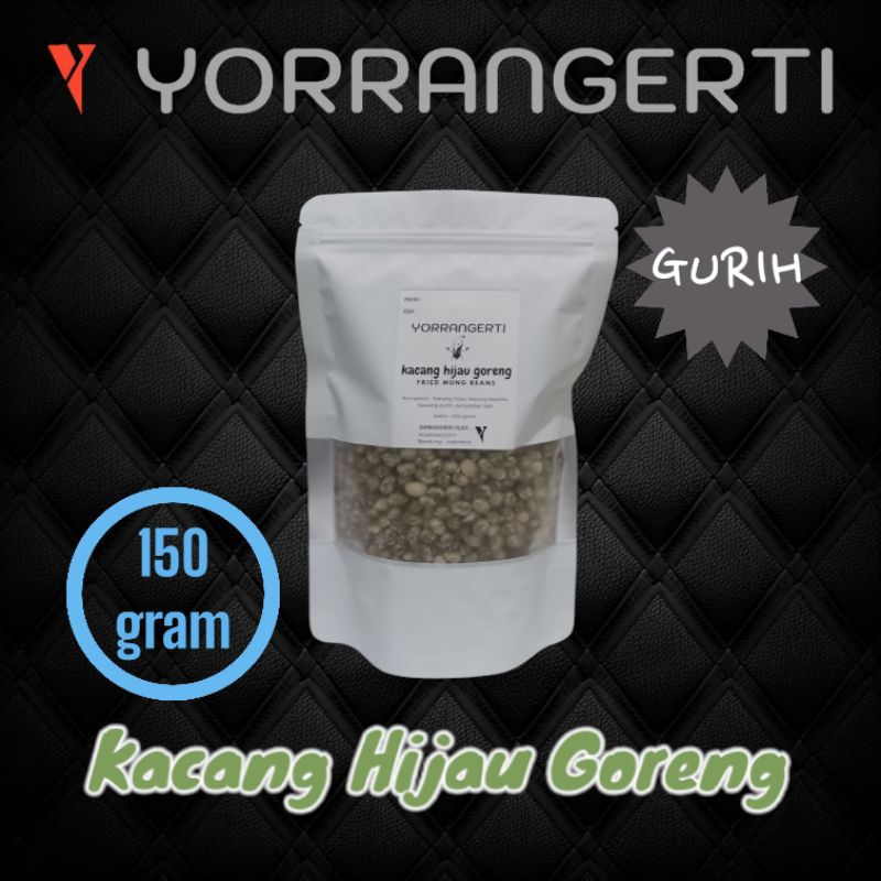 

Kacang Hijau Goreng - Camilan Enak Gurih Renyah Murah Sehat Tanpa bahan pengawet - Pouch 150 gram