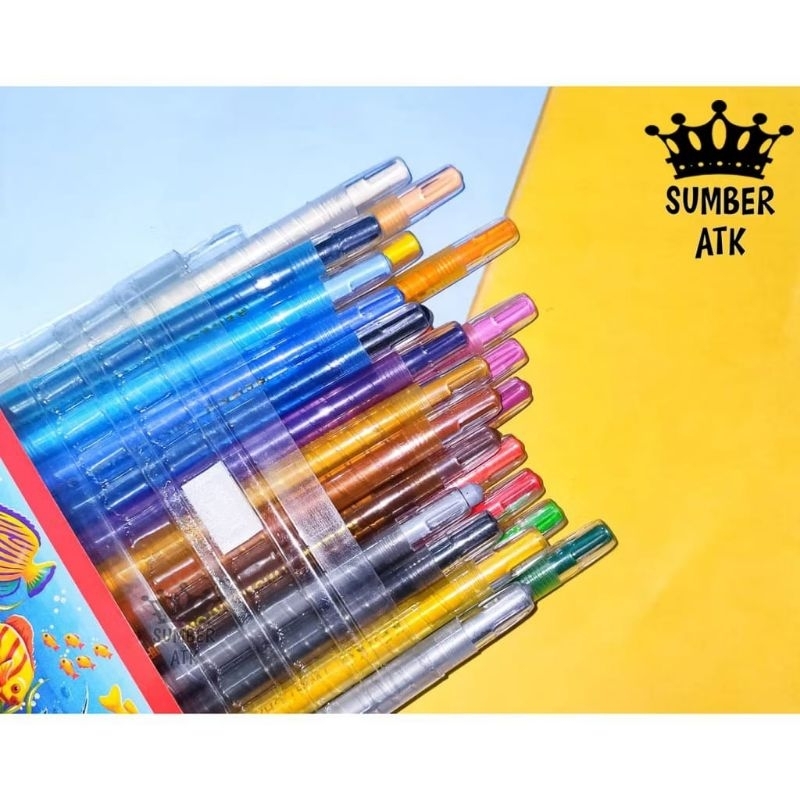 

kenko krayon putar isi 24 warna