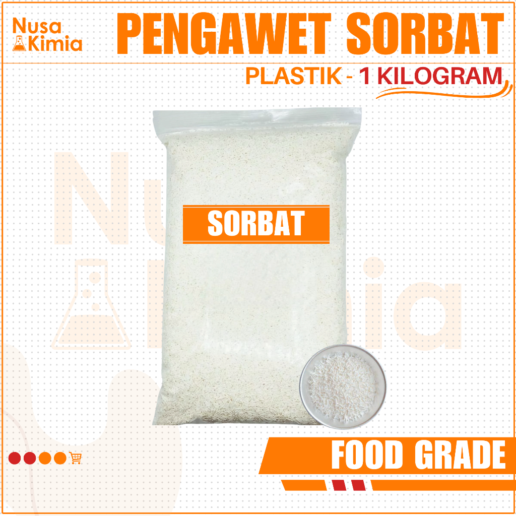 Kalium Sorbat 1 KG - Pengawet Makanan dan Minuman Food Grade HALAL - PotasiumSorbat