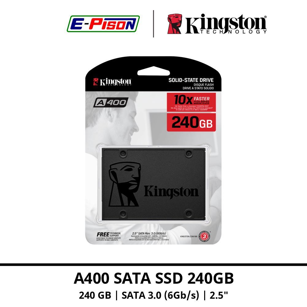 SSD SATA 240GB KINGSTON A400 SATA SSD SA400S37/240G