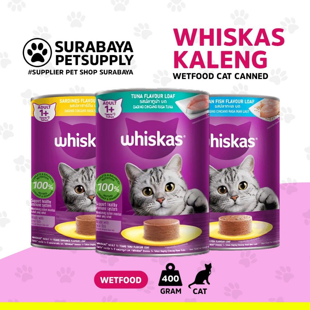 Whiskas kaleng 400gram - Whiskas kaleng Adult tuna - Whiskas kaleng Adult Sardine - Whiskas kaleng A