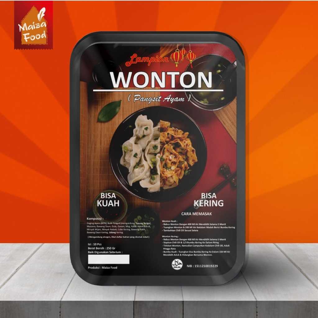 

MAIZA FOOD WONTON (PANGSIT AYAM) BISA KUAH/KERING ISI 10PCS