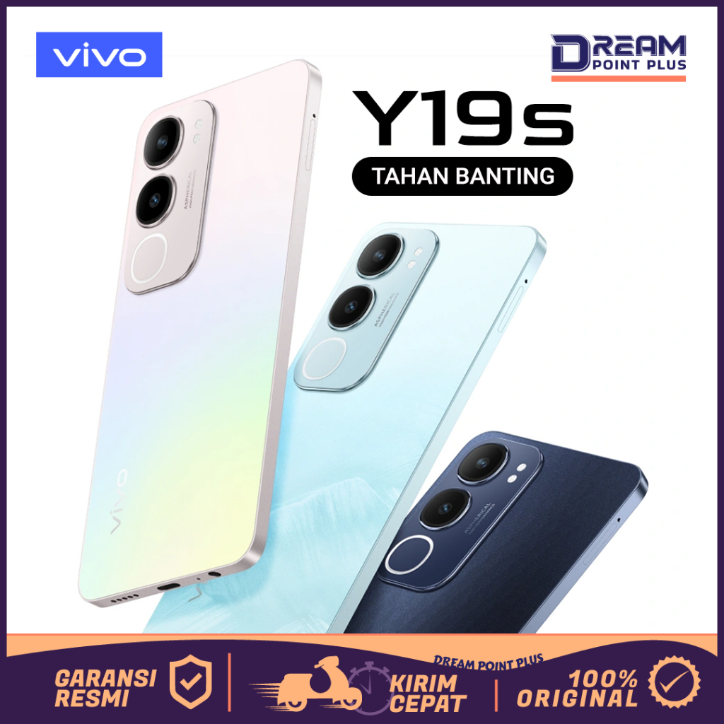 AIG Vivo Y19s 6/128 Tahan Banting Dan Tahan Air Camera 50MP HP Murah Original 100% Garansi Resmi