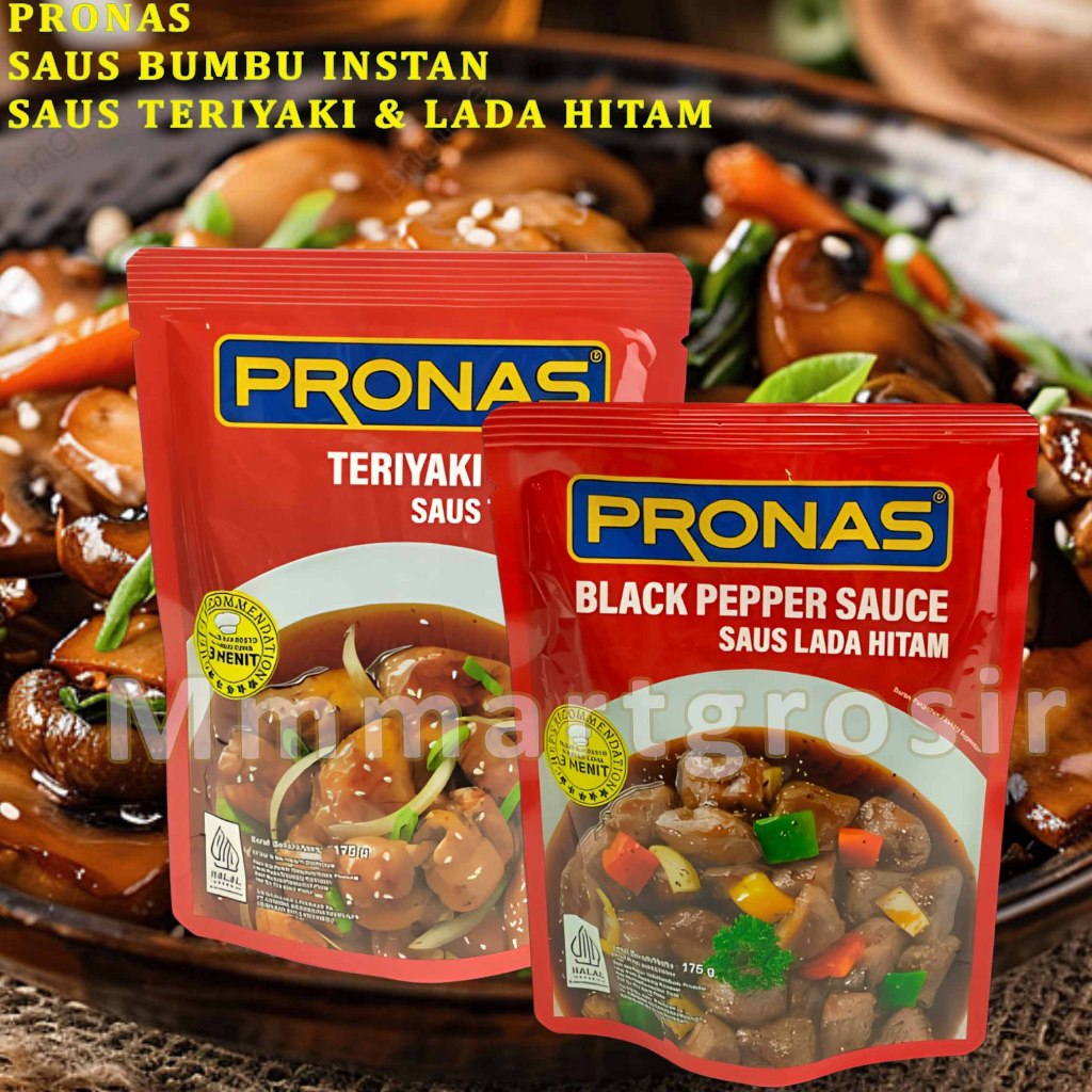 

Pronas Sauce / Saus Bumbu Instan / Saus Rasa Teriyaki & Lada Hitam / 175gr