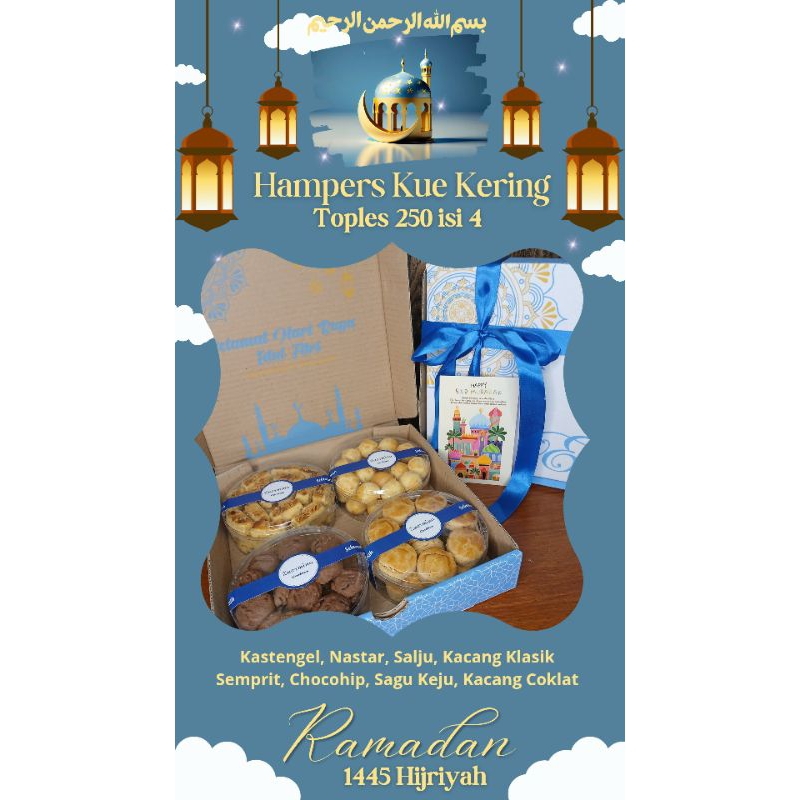 

Hampers Kuker Paket Khodijah isi 4 Toples 250gr Kue Kering