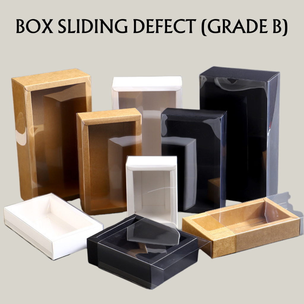 

Box Hampers Gift Kotak Kado Hardbox Souvenir Tutup Mika Transparan Sliding Grade B Defect Produk
