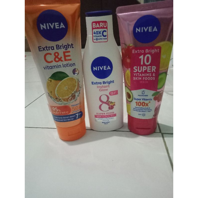 Nivea body serum , Nivea body lotion
